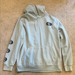 Volcom Sky Blue Hoodie with Black Accents XL